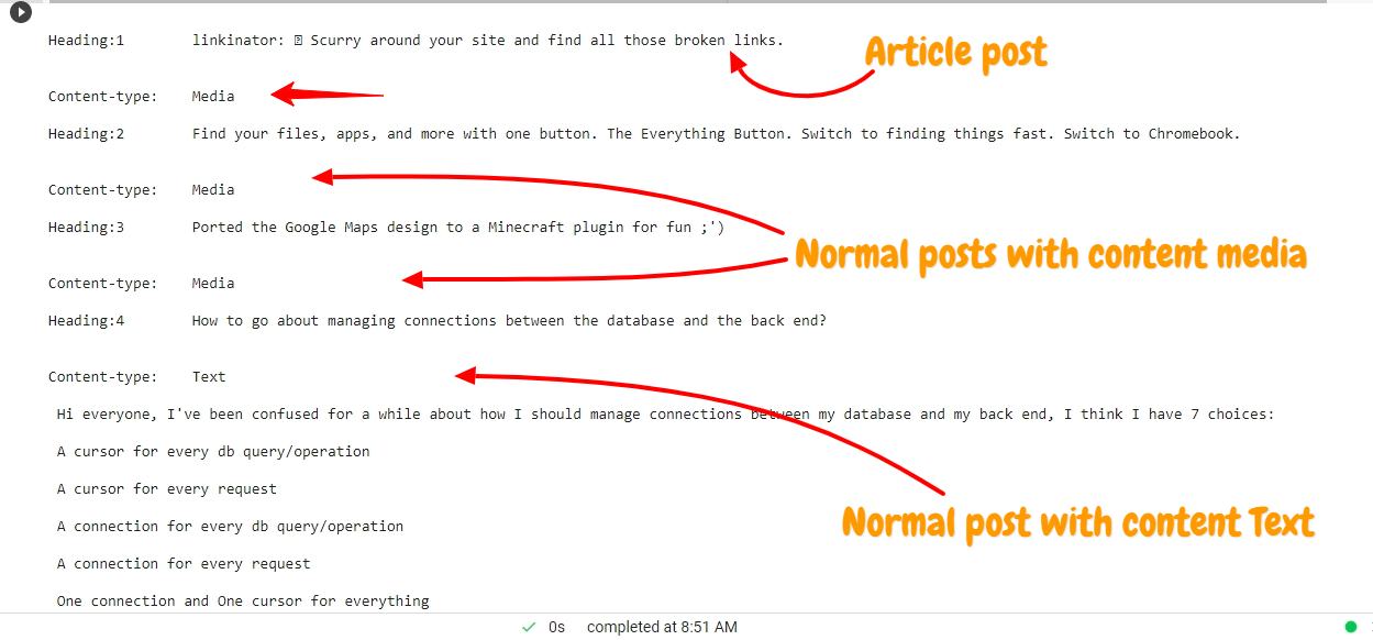 solving problem of different content type 